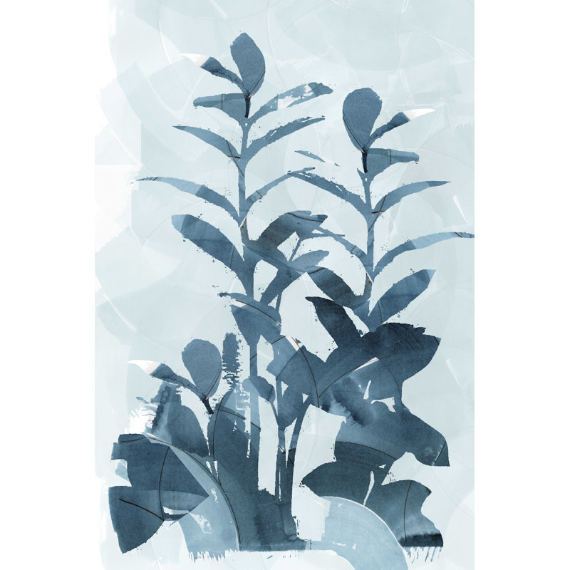 «Shirli Blue Seaweed II» par - Impression sur toile tendue, H 18 po x l 12 po