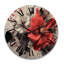 Horloge murale en bois massif Mauve-1898187079