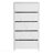 5-Drawer Dresser With Large Fabric Drawers, White