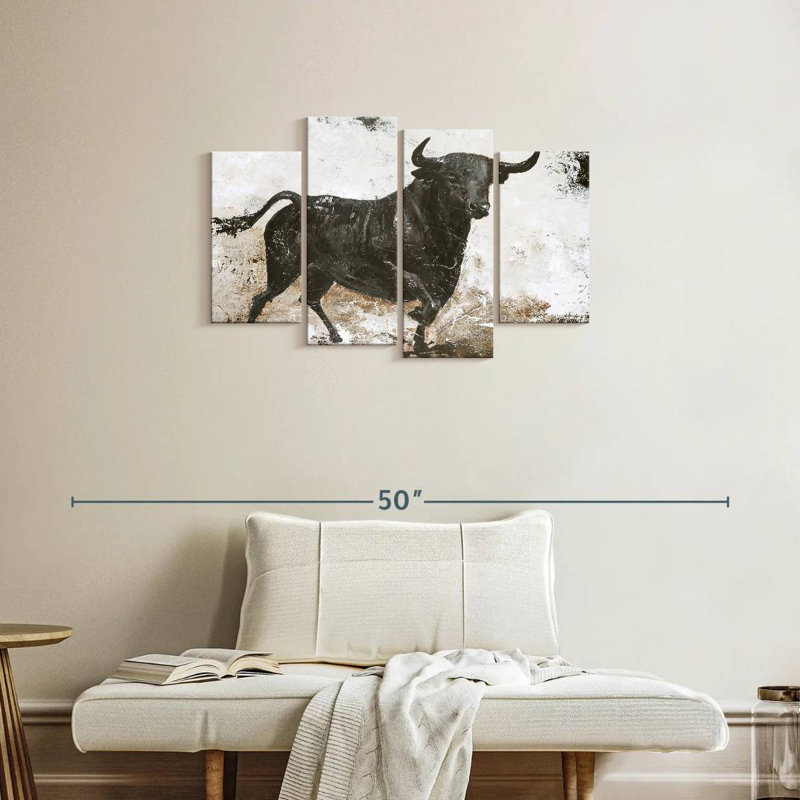 Brampt Black Bull, 22" H x 36" W