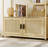 Dessens Rattan Bookshelf 7 tiers Bookcases Storage Rack with cabinet
