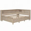 Lit de jour en bois avec tablettes de rangement et 3 tiroirs-252071130