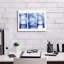  «Blue Geometric Abstract 1» par Wild Apple Portfolio, art mural sur toile, 16 po x 12 po