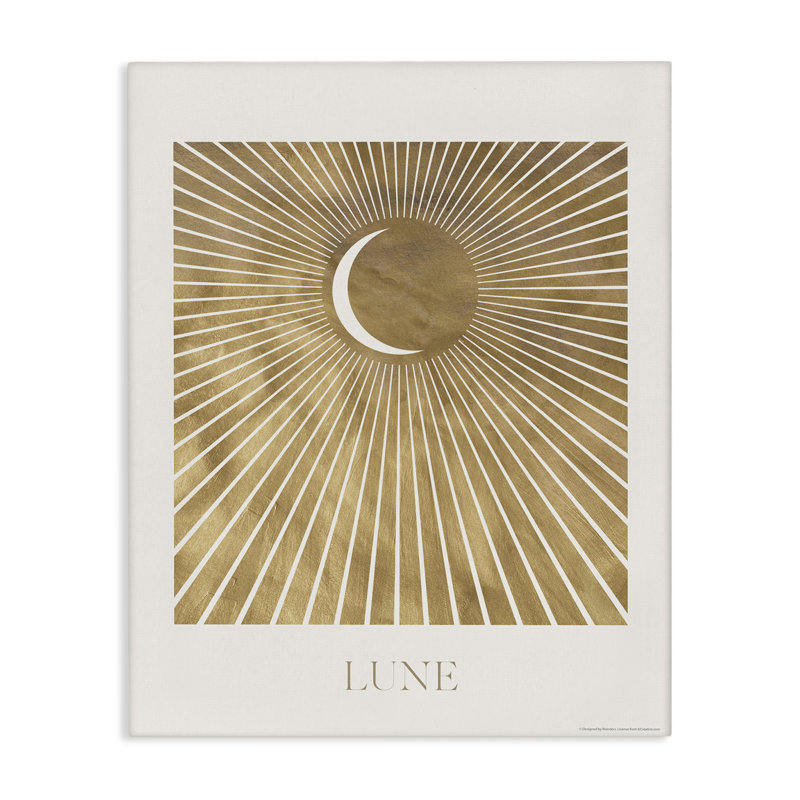 Art mural sur toile Lune Boho Moon par Reinders, H 48 po x l 36 po