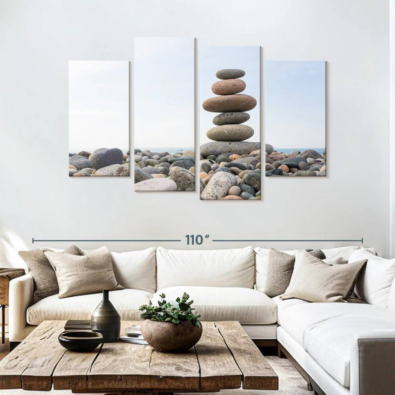 Kerrick Seaside Stone Stack, 54" H x 84" W