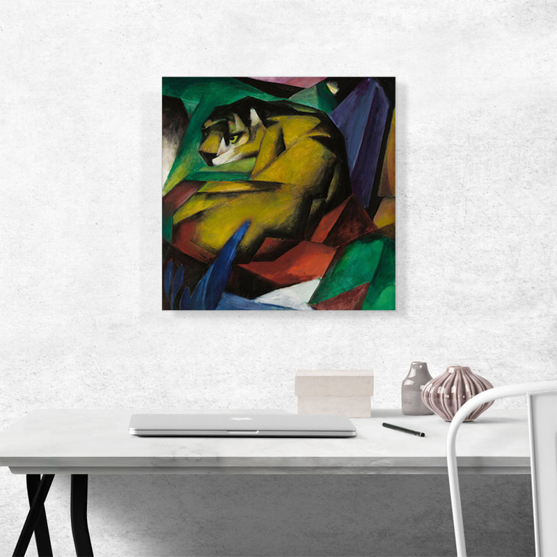 «The Tiger 1912» par Franz Marc, reproduction d'art sur toile tendue, H 18 po x l 18 po x P 0,75 po