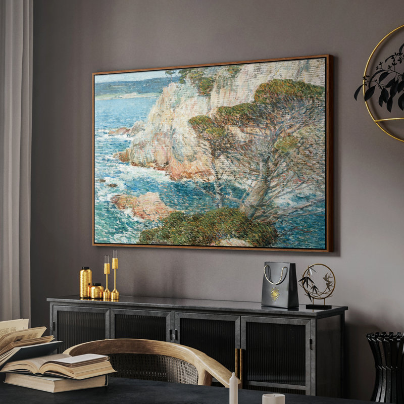 "Paysage rétro - XXXIX" sur, Noyer, H 27 po x l 41 po
