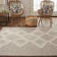 Tapis géométrique en laine / coton touffeté à la main Eulalie-643089503
