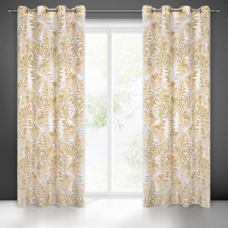 Goldwin Goldwin Eyelet Blackout Curtain, Mustard