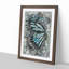 The Blue Butterfly Effect in Abstract - Picture Frame Graphic Art Print-55735951-55735952
