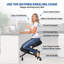 Adeli Adjustable Height Ergonomic Kneeling Chair with Removable Casters/Wheels