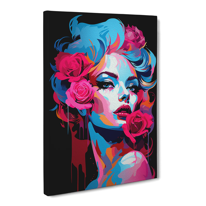 Rose Pop No.2 - Wrapped Canvas, 76cm H x 50cm W x 3cm D