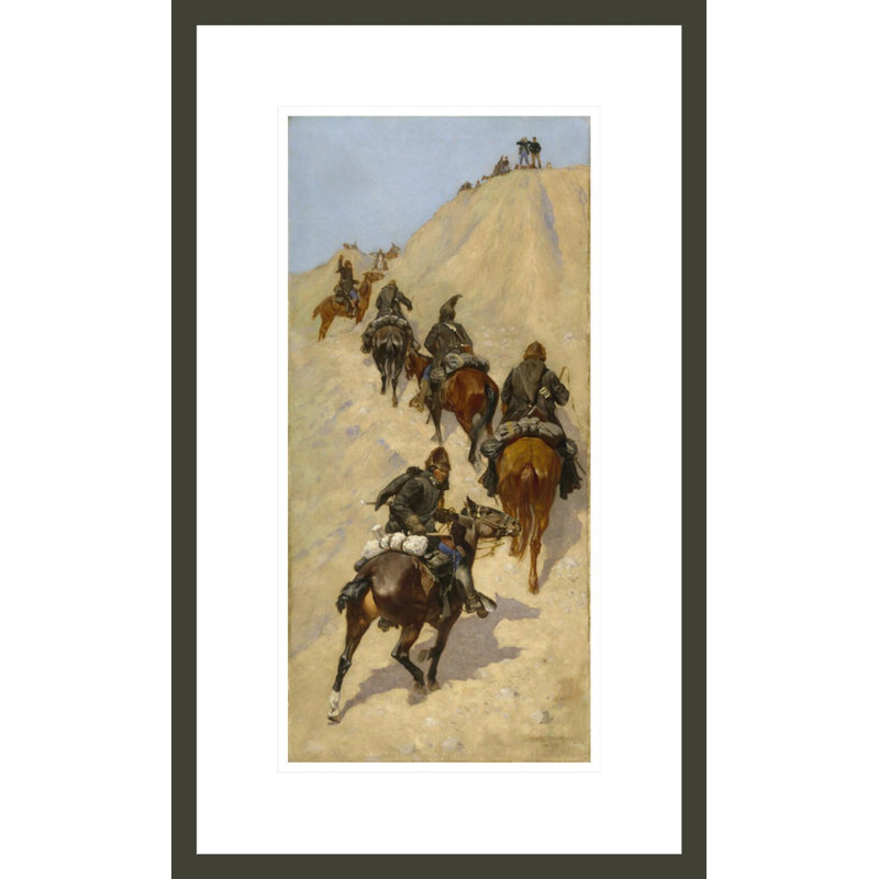 «Scouts Climbing a Mountain» par Frederic Remington, impression giclée sur cadre, H 21,75 po x l 13,24 po