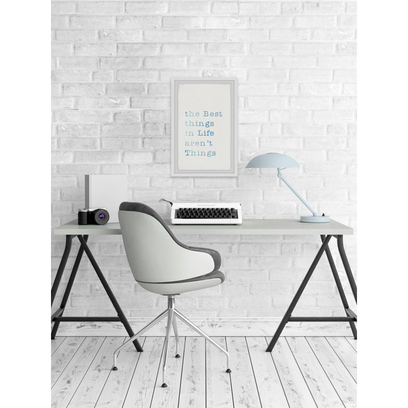The Best Things in Life - Reproduction d'art textuel sur papier encadré, H 12 po x l 8 po x P 1,5 po