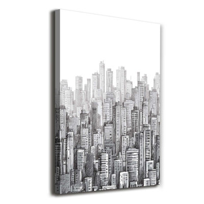 Skyscrapers 1 Piece Wrapped Canvas Wall Art