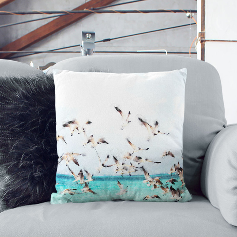 Square Throw Cushion, 55cm H x 55cm W x 20cm D, Black