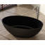 Baignoire autoportante en résine de trempage avec trop-plein et drain 59 po x 29,5 po Badeloft BW-04-L-MBLK-71526156