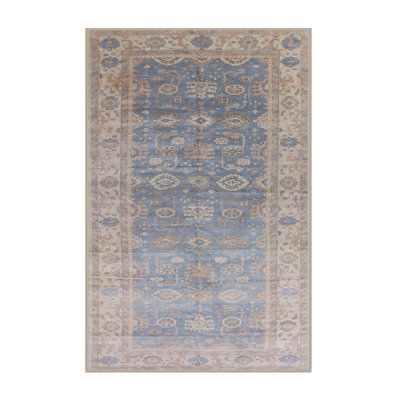 Tapis oriental brun / beige / bleu Asbed