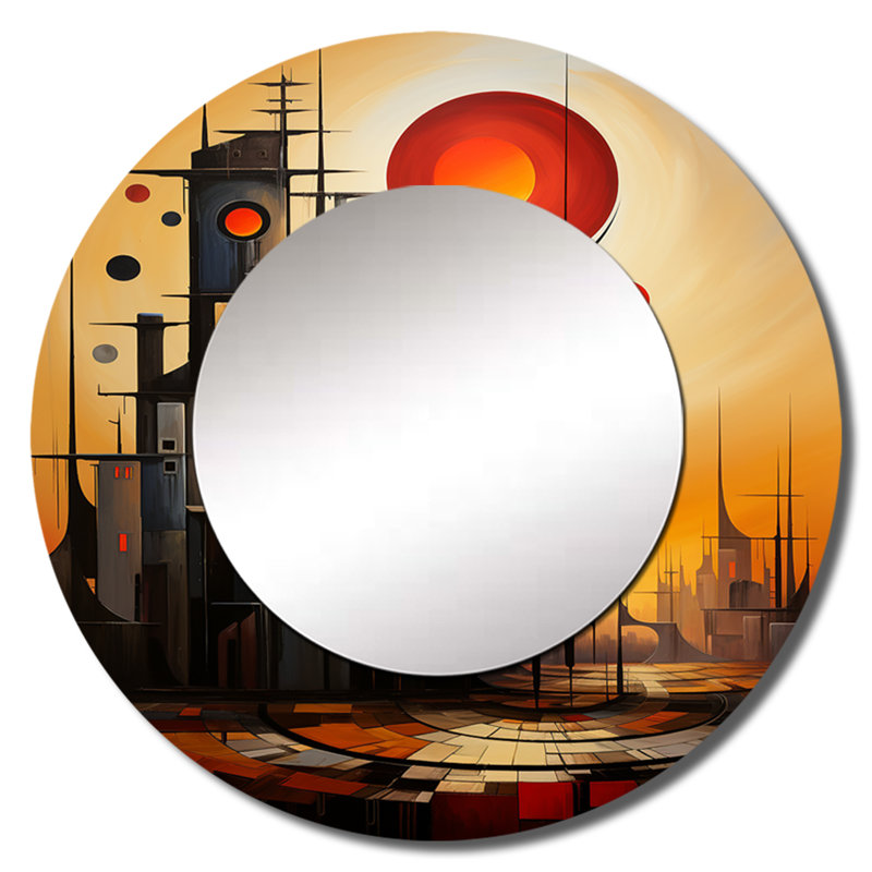 Miroir mural cubique, 29 po x 29 po