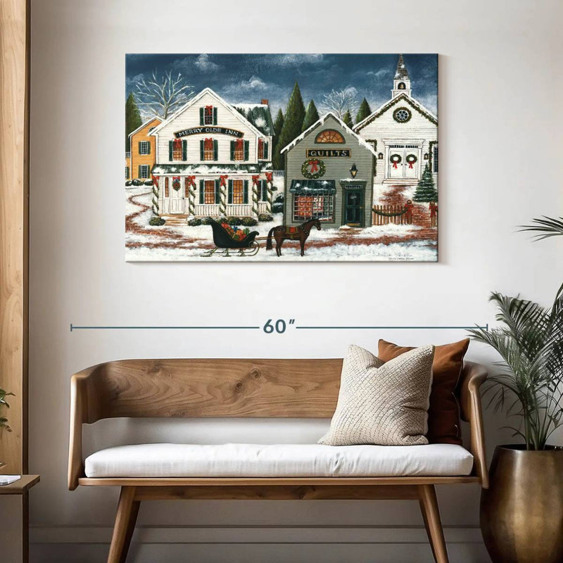 Lelend Christmas Village foncé, H 30 po x l 45 po