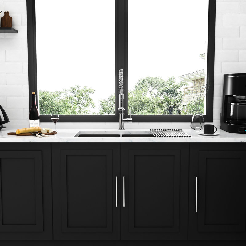 Évier de cuisine 28 po x 19 po en acier inoxydable à double cuve encastrable, calibre 16, cuve profonde de 10 po, insonorisant et à condensation 28 po x 19 po