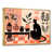 Toile avec cadre flottant or