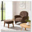 Chaise de loisir rembourrée avec repose-pieds-72487818