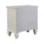 Table de chevet 3 tiroirs blanc crème avec plateau coulissant