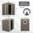 6Ft X 5Ft Outdoor Metal Storage Shed Gray With Window-119307085-119307086