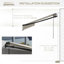 Auvent rétractable, abri de soleil pour auvent de patio avec poignée à manivelle, tissu résistant aux rayons UV de 280 g / m² et structure en aluminium pour terrasse, balcon, cour