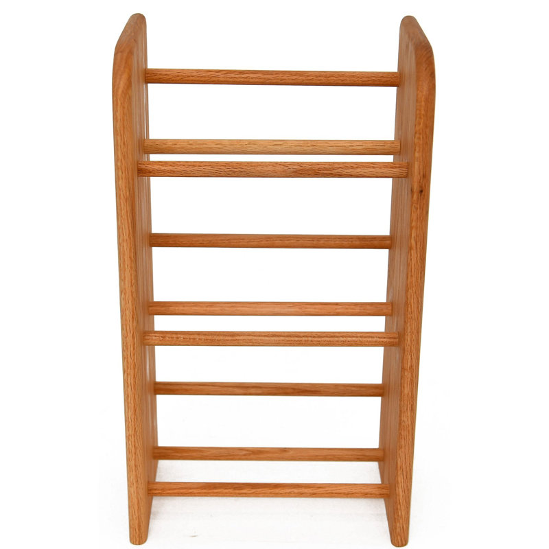 Dowel-Style Wooden CD Rack - 04 Series, Clear, 21.5" H x 12.25" W x 7.25" D