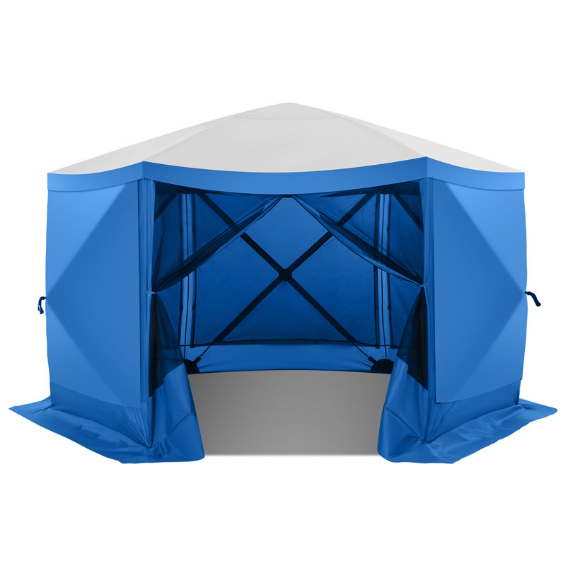 12x12 Pop Up Canopy Gazebo, Outdoor Canopy Tent Screen House , Blue