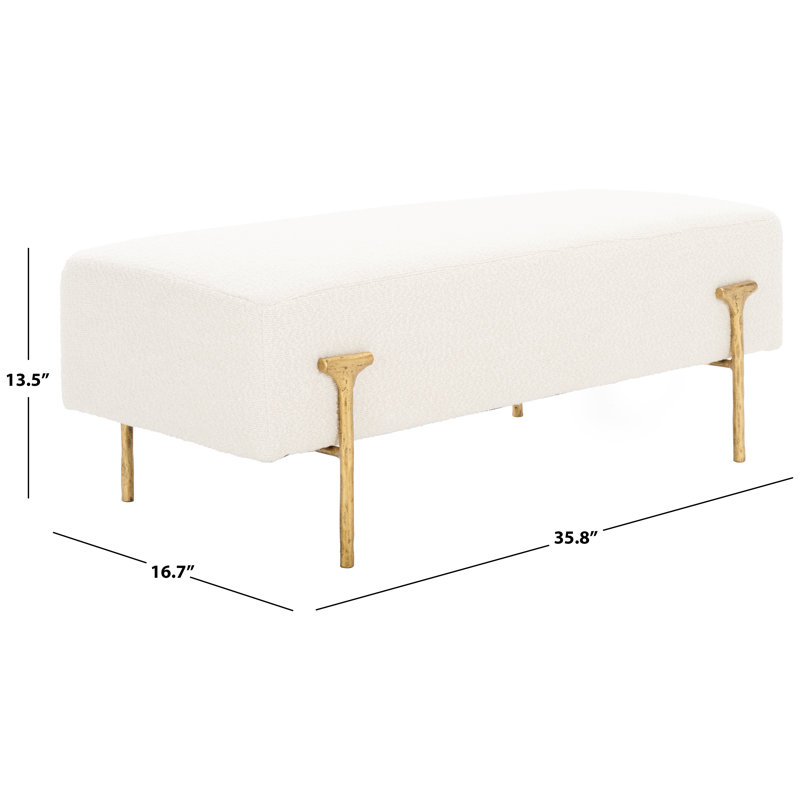 Jessa Boucle Bench, Brass