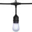 Guirlande lumineuse DEL pour patio S14 - transparent - fil noir 19,25 pi - 20 carats