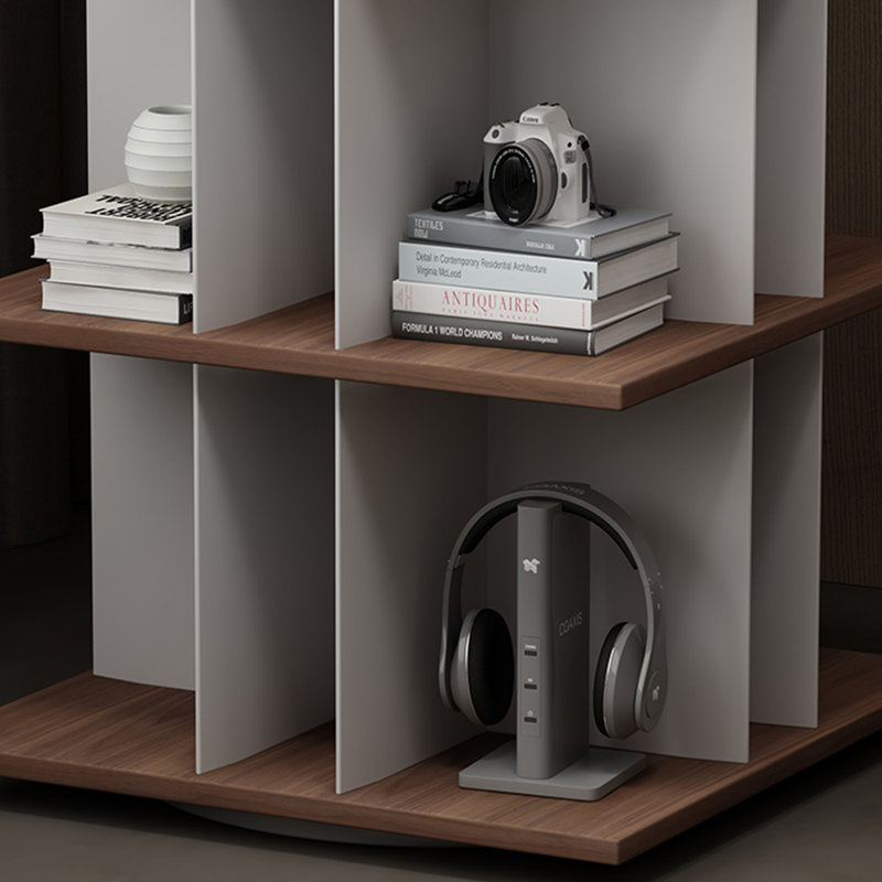 Bibliothèque tournante de style italien, Brun