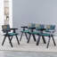 Chaises en bois d'hévéa noir massif, 2, style médiéval avec, salon, salle à manger au design élégant, et deux chaises confortables, bois, style accoudoirs, touche naturelle simple, produit, espaces polyvalents