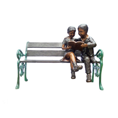 GARÇON ET FILLE SUR LE BANC LG