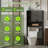 Over The Toilet Storage Cabinet With 3 Doors And Toilet Paper Holder, Freestanding Bathroom Organizer With Open Shelves For Bathroom, Laundry Room