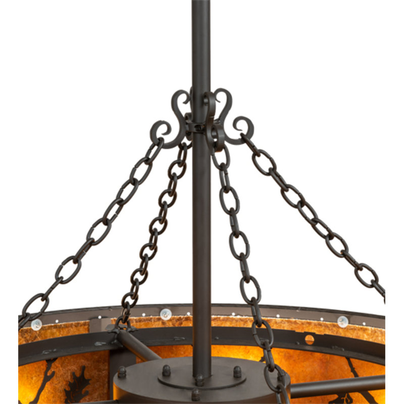 Oak Leaf And Acorn Downrod Ceiling Fan