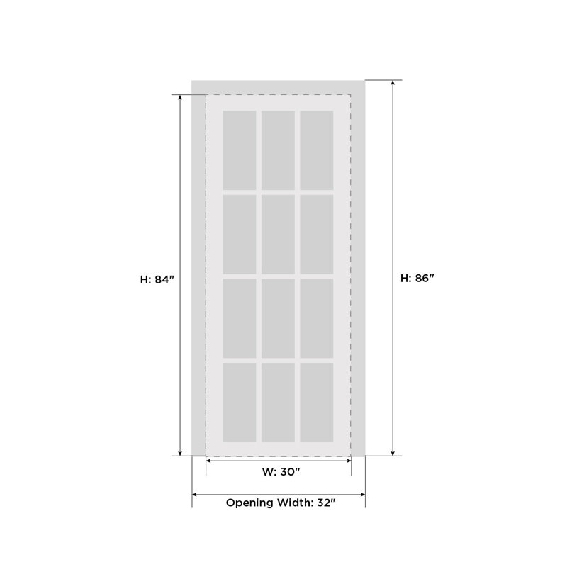 Porte intérieure moderne en bois pré-montée avec quincaillerie Planum 0014, gris mat, cadre à panneau unique, portes robustes pour salle de bain et chambre à coucher - 76 cm x 213 cm