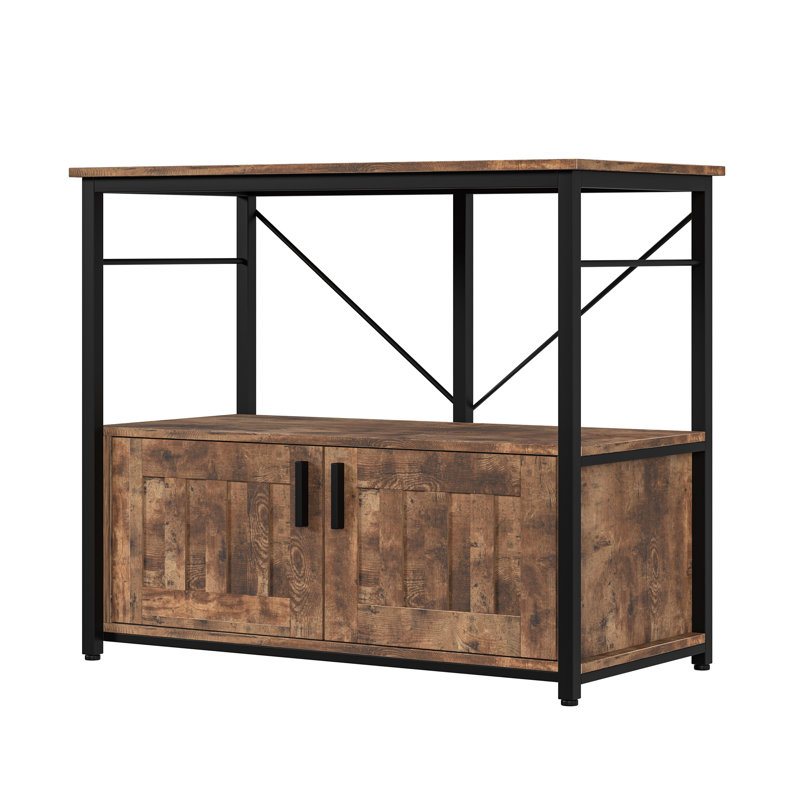 Support d'aquarium 40-50 gallons, support d'aquarium avec armoire de rangement, Brun