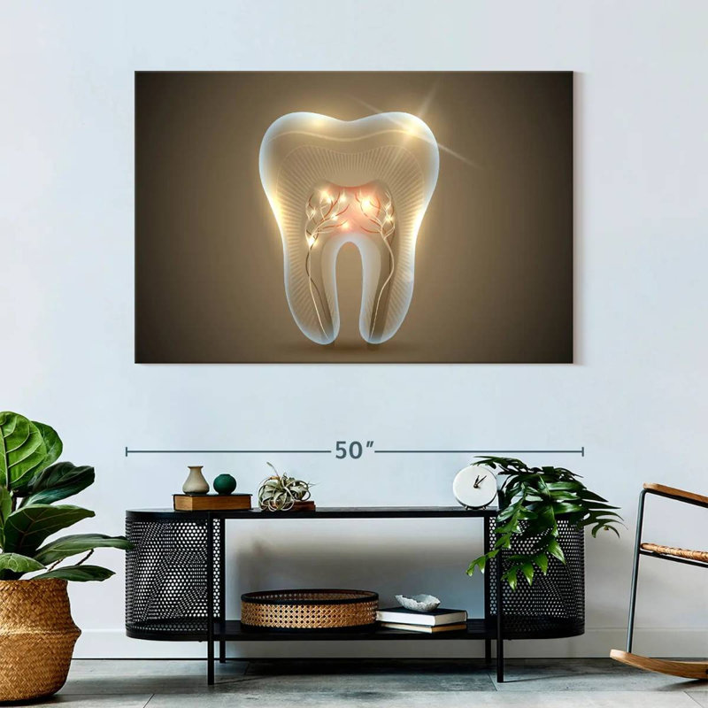 «Dentist Wood Style Travel», citation sur toile, H 48 po x l 32 po x P 1,25 po