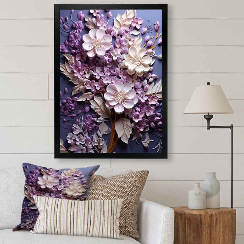 «Timeless Nostalgia Flower Petals» sur impression sur toile, Cadre simple noir, H 32 po x l 24 po x P 1 po