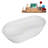 63" Streamline Soaking Freestanding Tub and Tray With Internal Drain-101683101