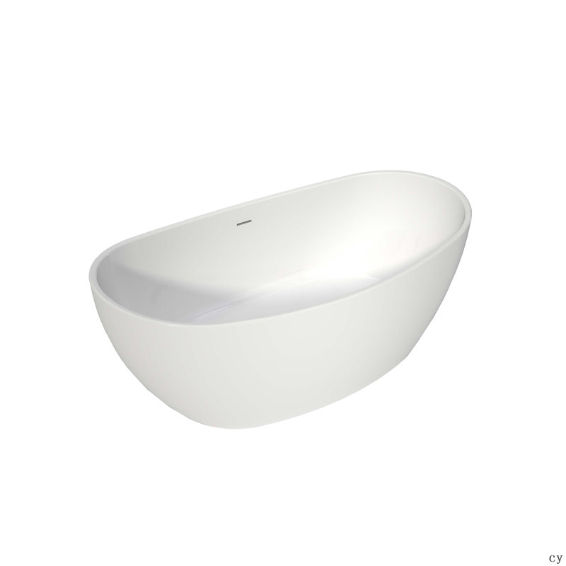 Baignoires autoportantes en acrylique - Baignoires de trempage profondes modernes et spacieuses, blanc