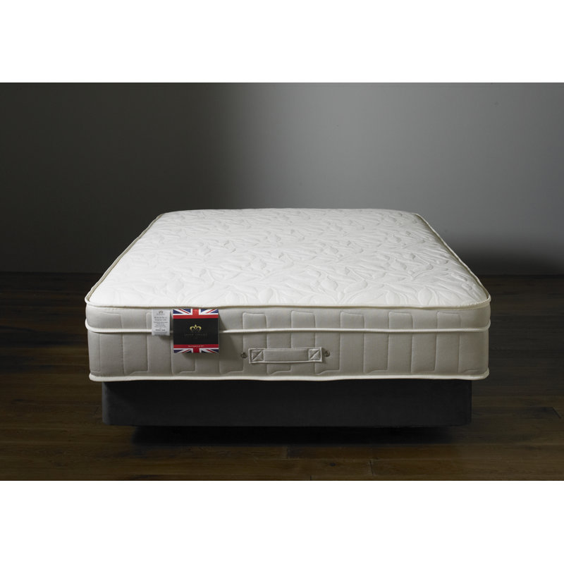 Arylide Upholstered Bed with Mattress, 2 Drawers, Mink Plush Velvet, Small Double