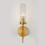 Ilgar Golden Wall Lamp with Transparent Glass Lampshade