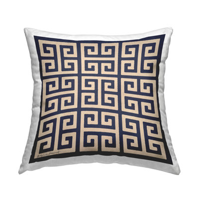 Classic Greek Key Pattern Printed Throw Pillow Design By Stephanie Workman Marrott