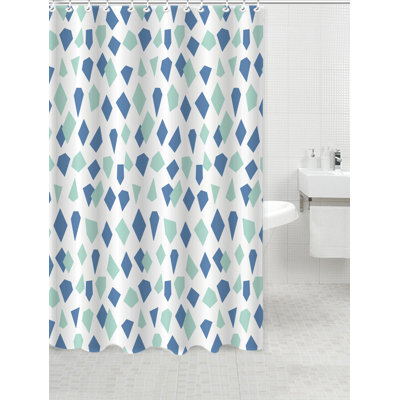 Thompson Vinyl Geometric Shower Curtain