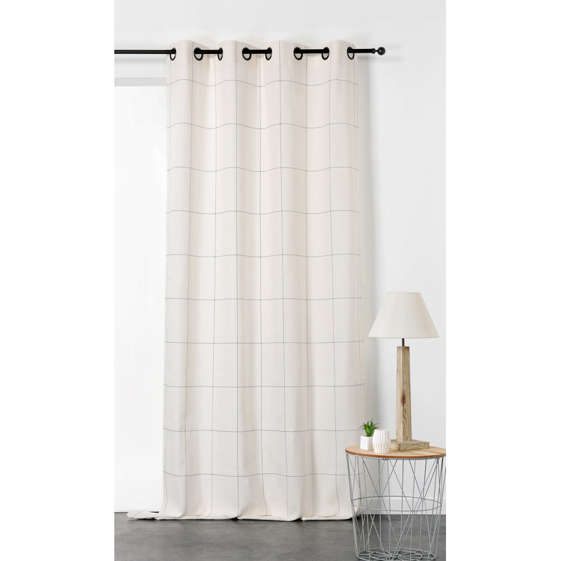 Esmund Semi Sheer Single Panel, Ecru